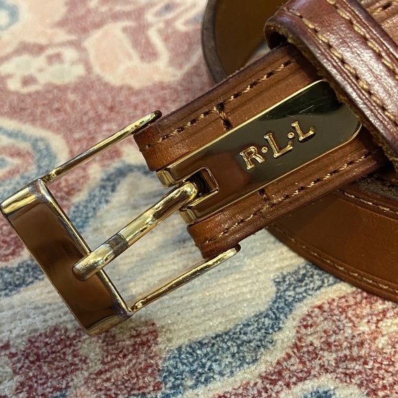 Lauren Ralph Lauren Brown Leather Belt - Picture 2 of 5